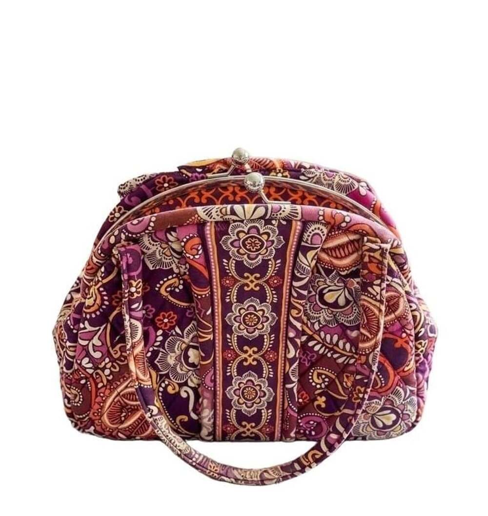 Vera Bradley Safari Sunset Kisslock Handbag Purse